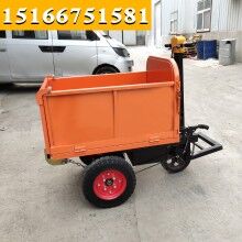 省時(shí)省人工！電動(dòng)手推式工程翻斗車(chē) 手推車(chē)工地水泥砂漿運(yùn)輸車(chē)